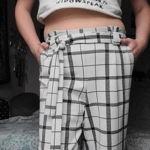Cato (M) black and white plaid pants
